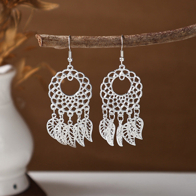 Women's Ethnic Style Imitation Miao Sier Colorful Earrings