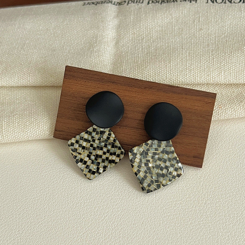 Black Style Sweet Cool Niche Design Earrings