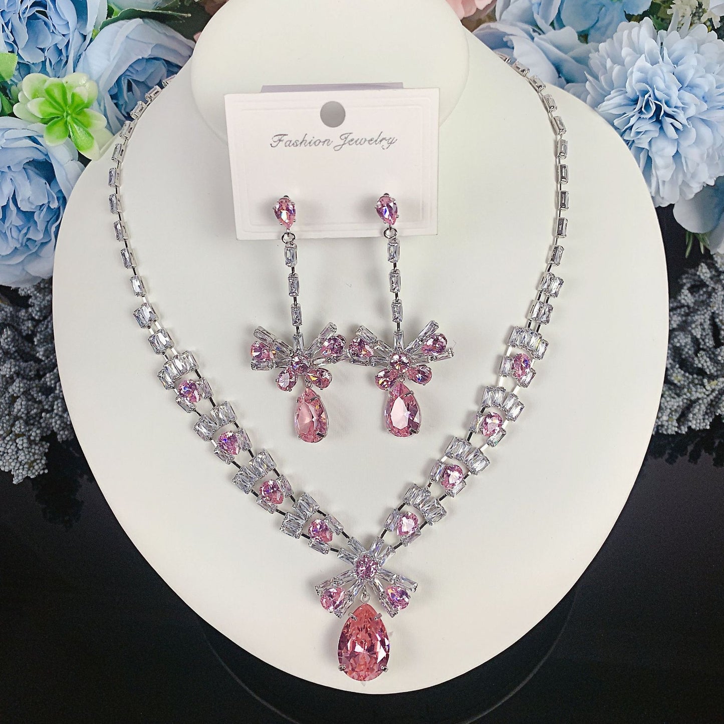 Luxury Light Elegant Zircon Bridal Classic Necklaces