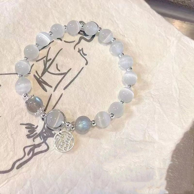 Stone Crystal Butterfly Female Design Gray Bracelets