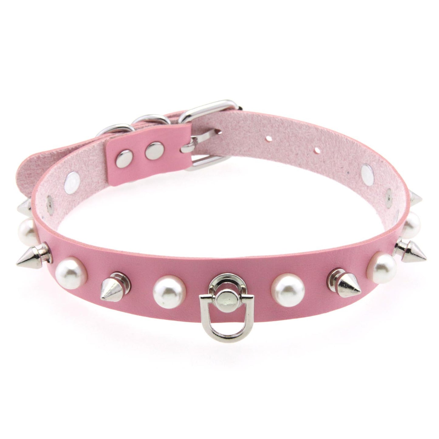 Nail Creative Imitation Pearl Rivet Buckle Clavicle Chain Sexy Collar