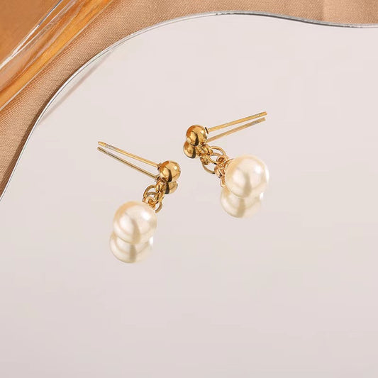 Fashion Titanium Steel Female Niche High-grade Summer Earrings