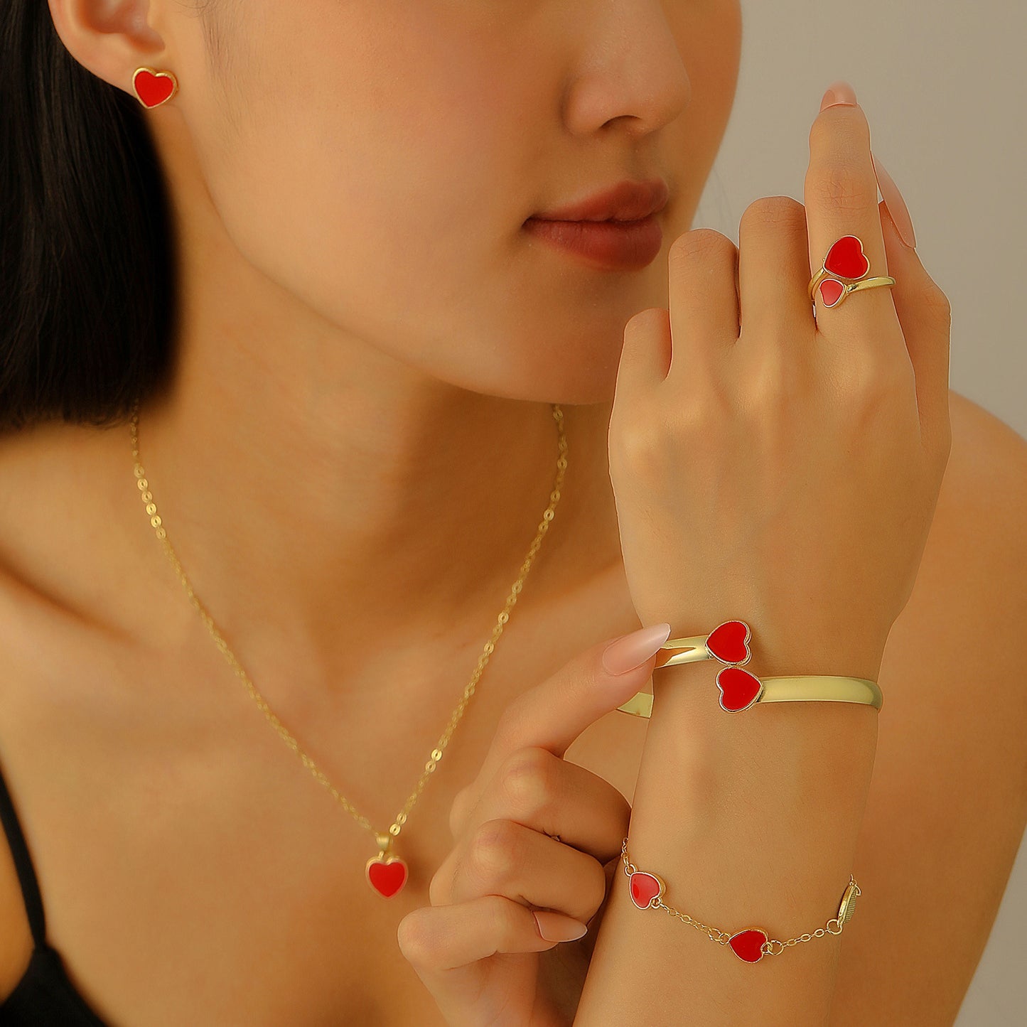 Lucky Flower Parthenocissus Grass Ear Female Jewelry Set