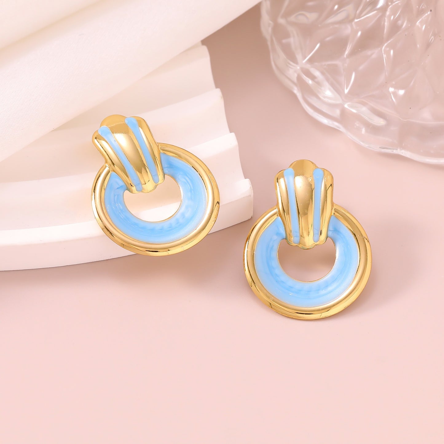 Geometric Retro Style High-grade Square Stainless Earrings