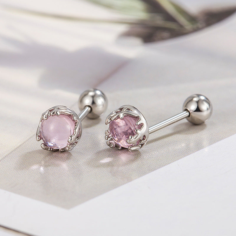 Screw Ear Bone Sleeping No Need To Take Stud Earrings