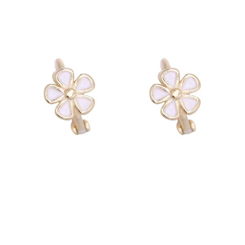 Women's Flower Ear Clips Fashion Elegant Style Design Simple Earrings