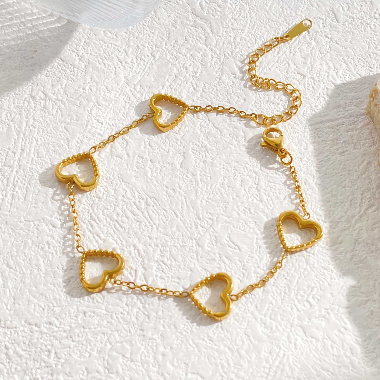 Stainless Steel Gold Combination Not Easy To Fade Light Luxury Jewelry Set