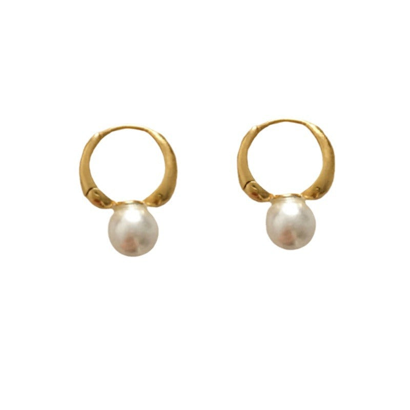 Women's French Style Retro Elegant Pearl High-grade Simple Earrings