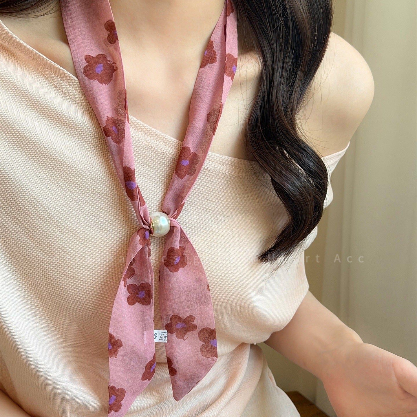 Color Green Shivering Scarf Female Niche Pull-out Long Sweater Chain Necklace