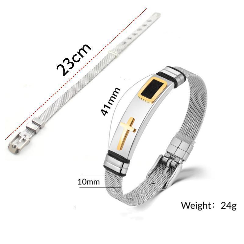 Religious Cross Adjustable Mesh Band Popular Bracelets
