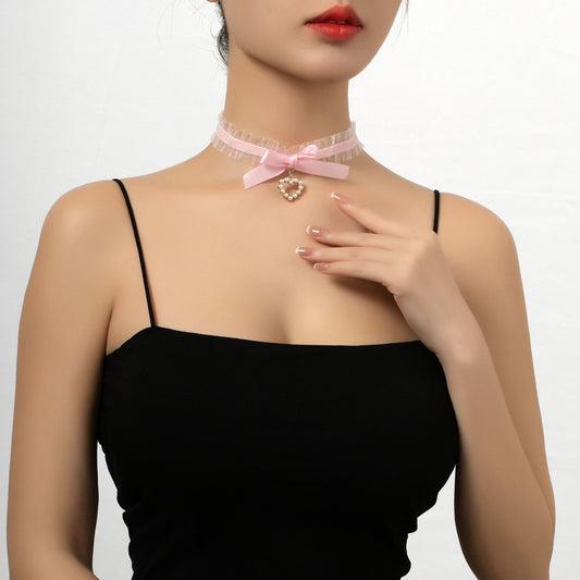 Korean Style Pure Desire Cute Bow Necklaces