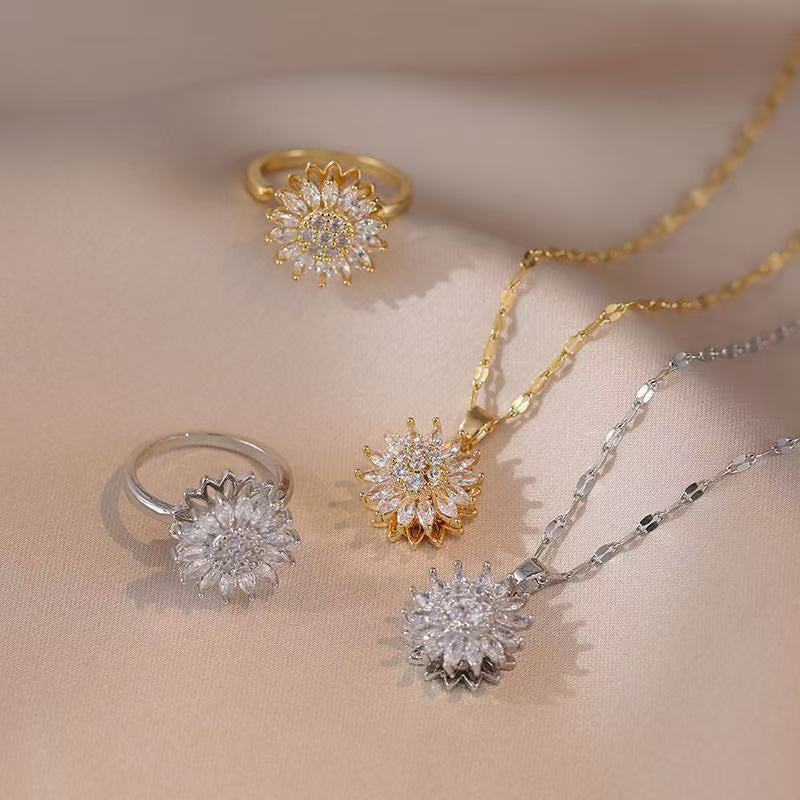 Stainless Steel Chain Waterproof Durable Colorfast Jewelry Set