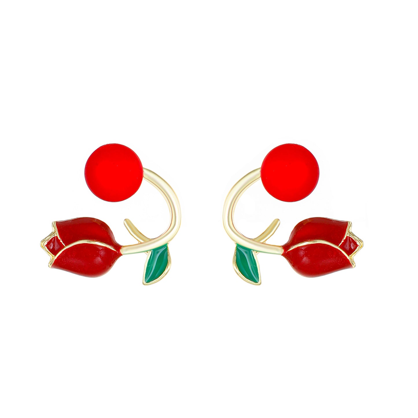 Style Fresh Pearl Small Flower Ear Pink Stud Earrings
