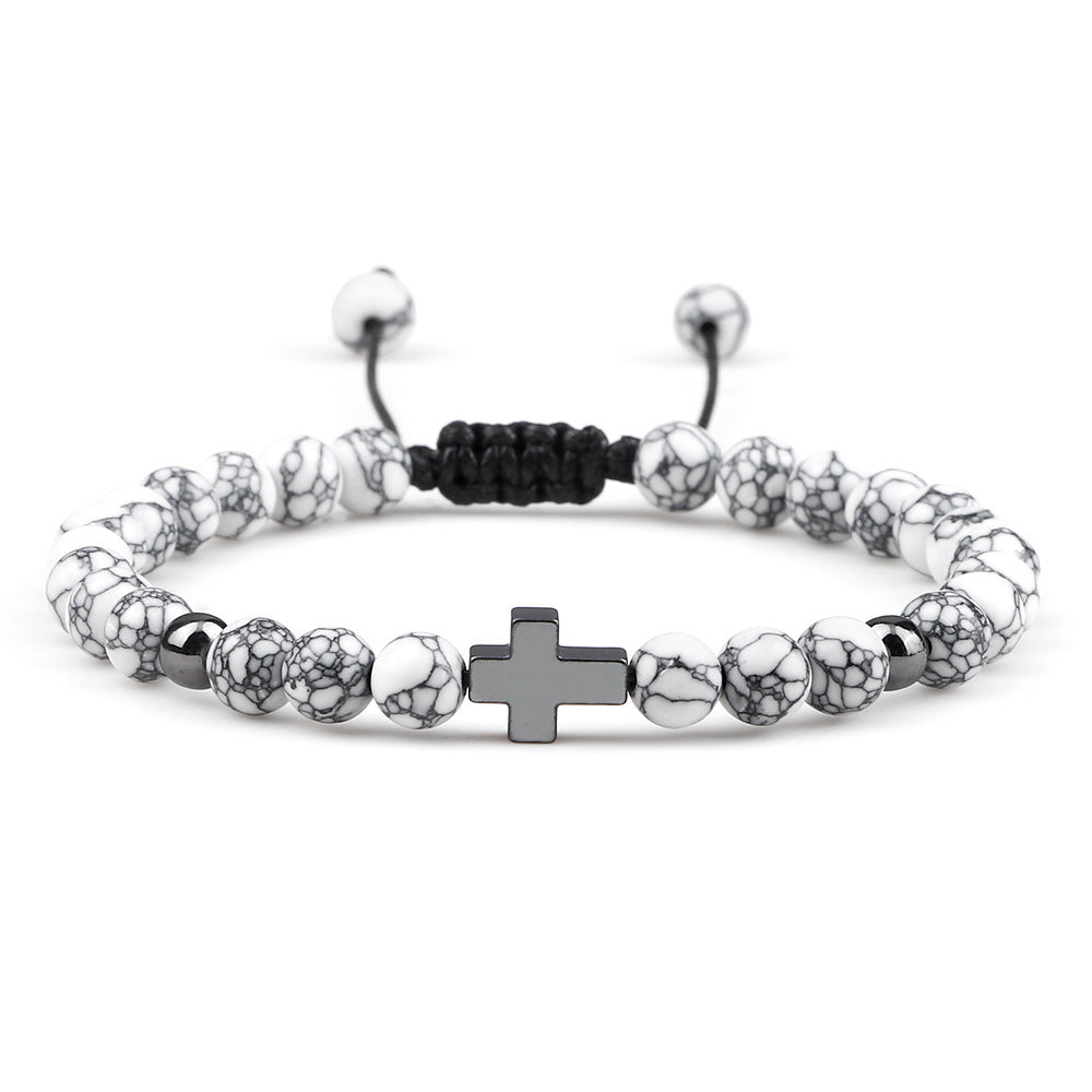 Popular Comfortable Cross Woven Beads Pull Bracelet