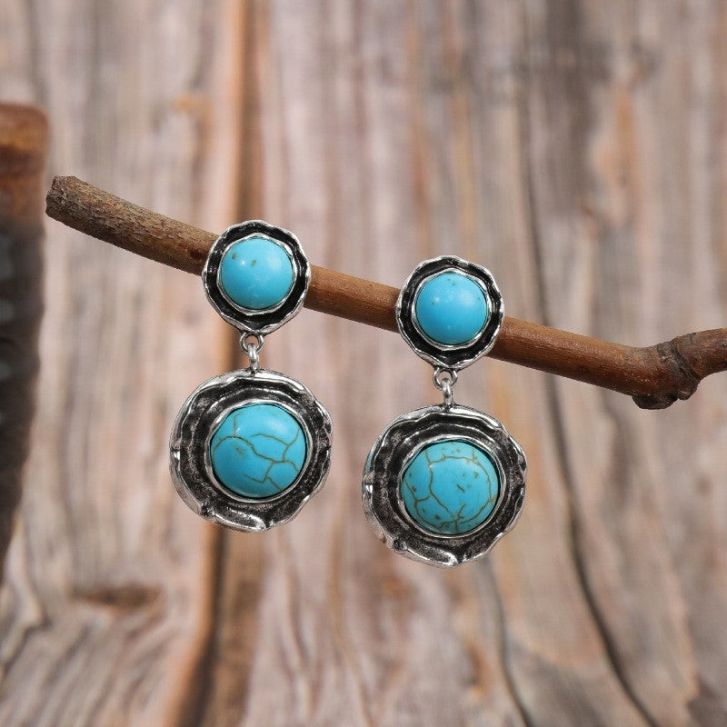 Ethnic Style Bohemian Vintage Turquoise Personalized Earrings