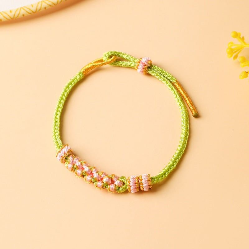 Children's Colorful Braided Rope Wrist String Safe Red Bracelet