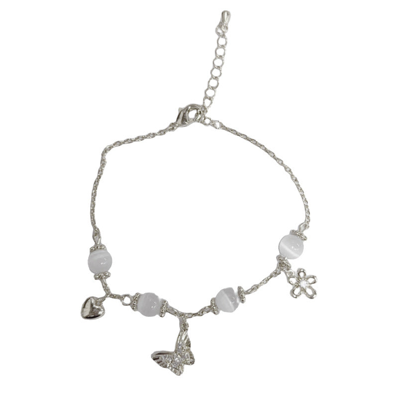 Summer Exquisite Stylish Sweet Butterfly Opal Temperament Entry Lux Bracelet