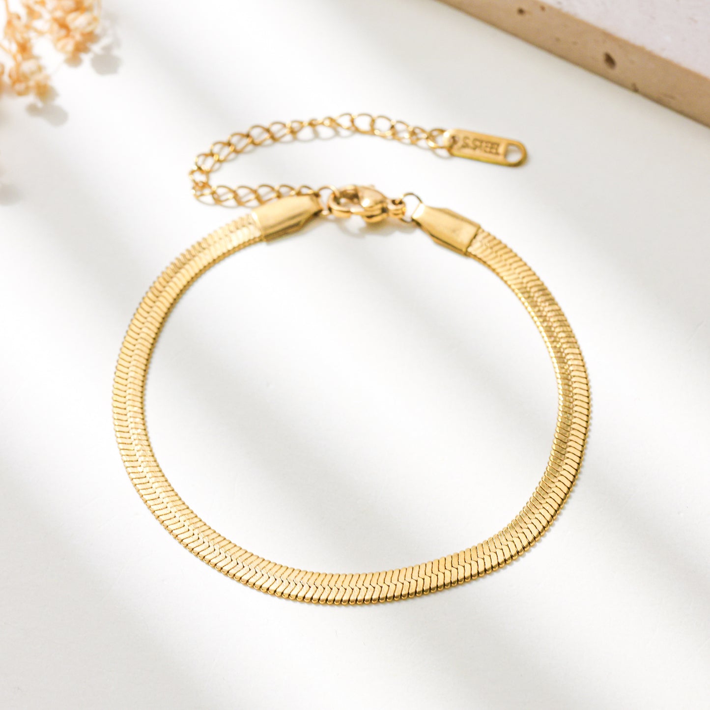 Stainless Steel Blade Chain Like Flat Bracelets