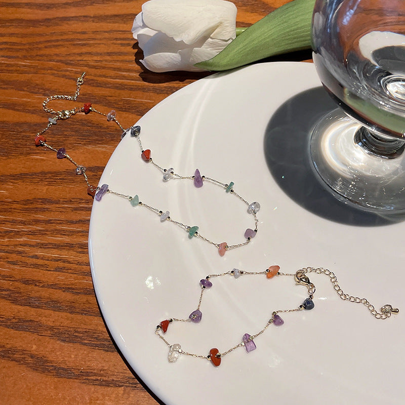 Stone Female Minority Geometric Clavicle Chain Collar