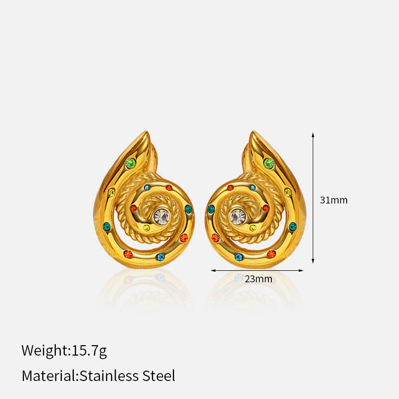 Women's Mosquito Coil High-grade Light Luxury Ear Stainless Earrings