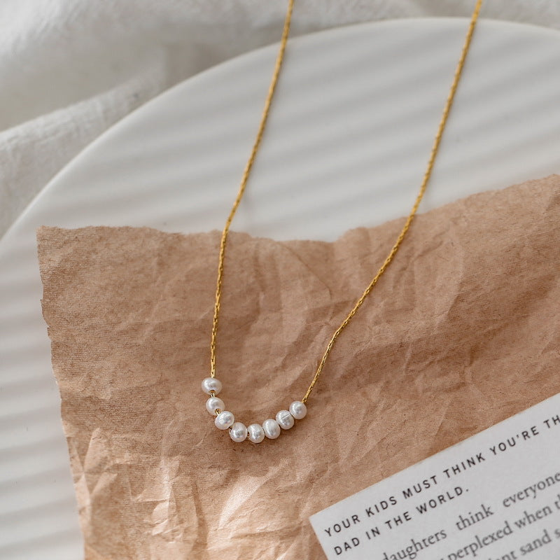Pearl Female Light Luxury Minority Design Gentle Fairy Clavicle Necklace