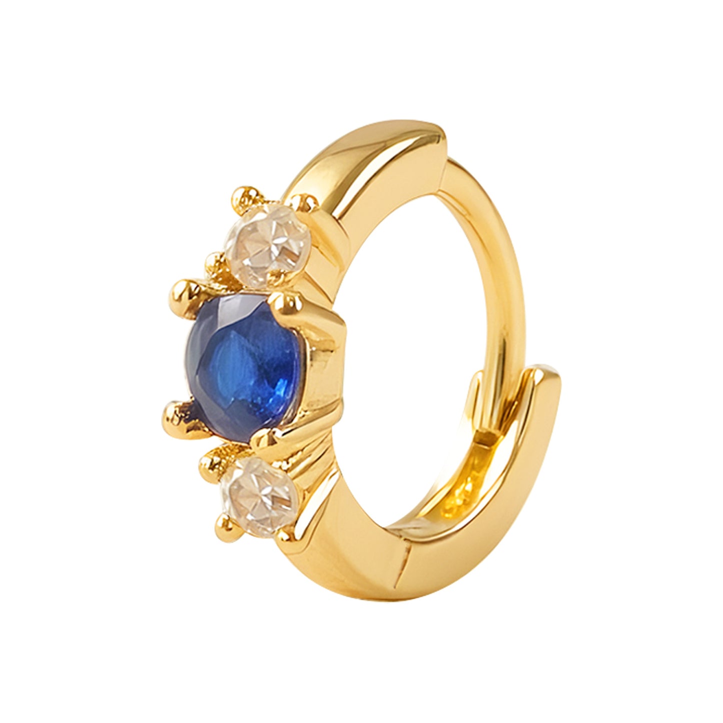 Women's Colorful Zircon Gold Fashion Design Ear Earrings