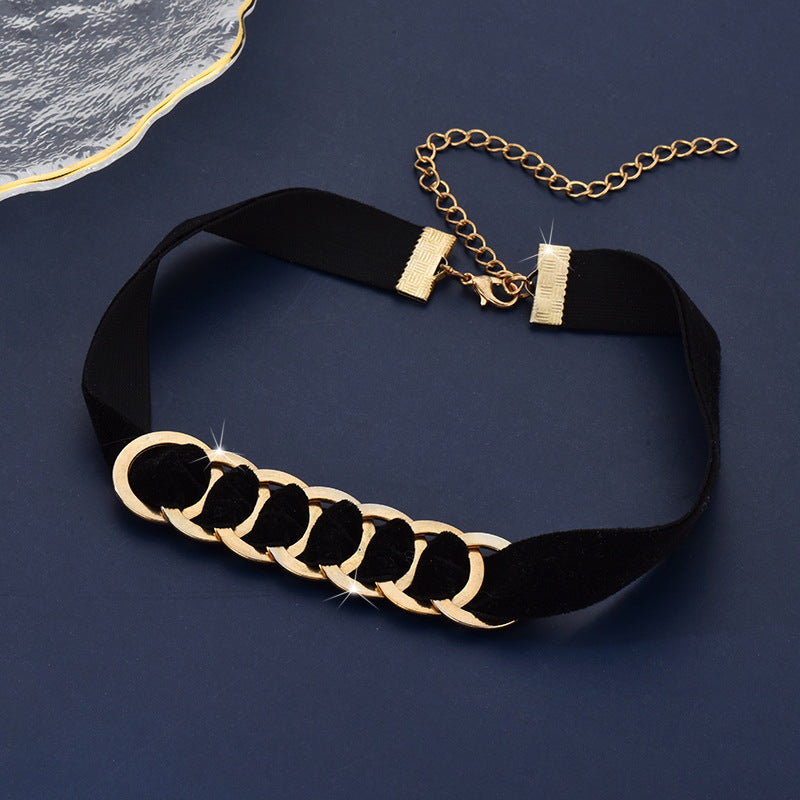 Hip Hop Circle Throw The Clavicle Chain Collar