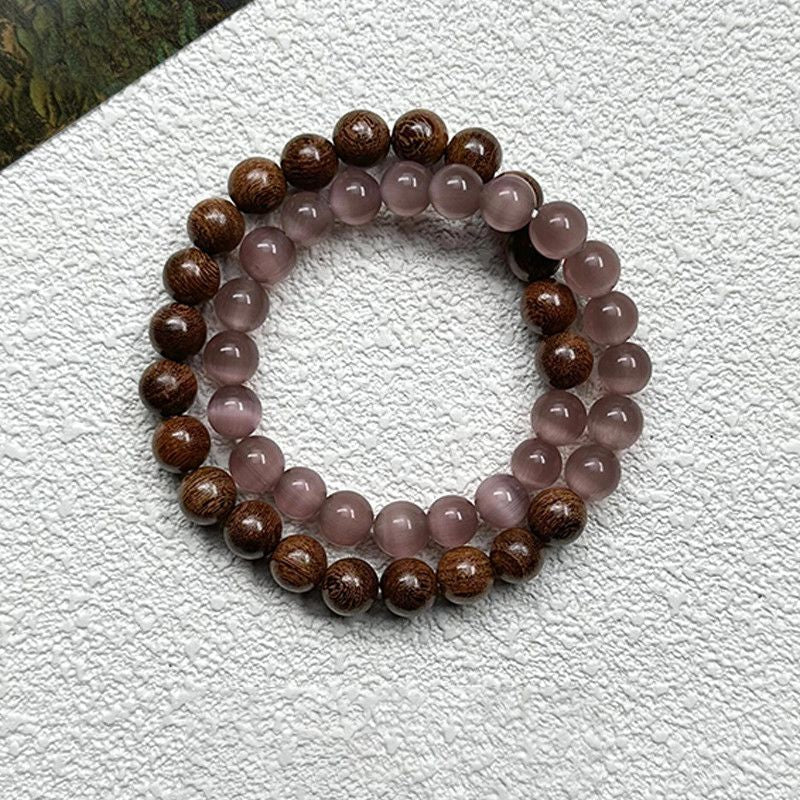 Chinese Style Pink Beaded Refined Simple Vintage Design For Bracelet