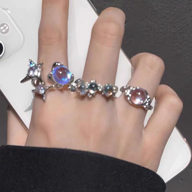 Women's Cat's Eye For Design Graceful Fashionable Irregular With Ring