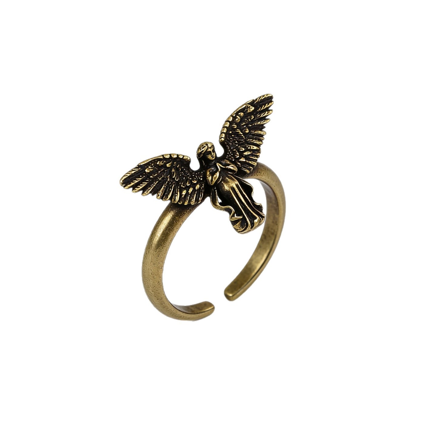 Distressed Style Twin Artistic Retro Matte Ring