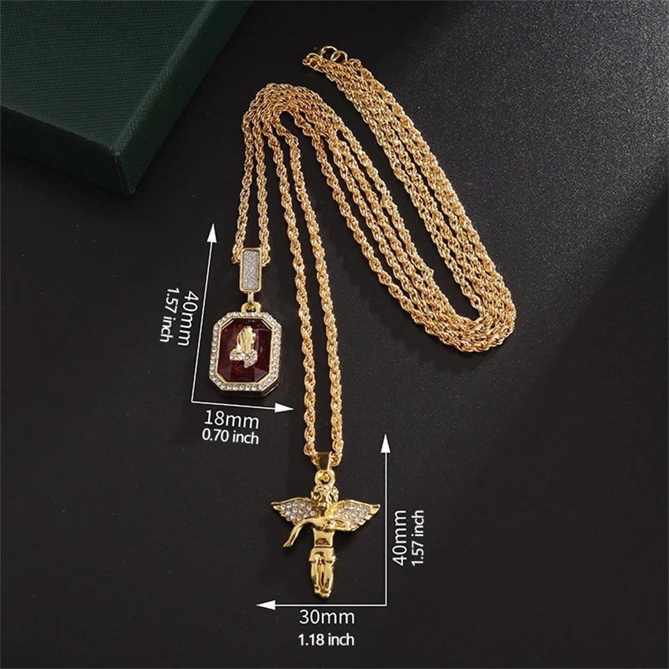 Angel Fashion Charm Hip Hop Rope Pendants