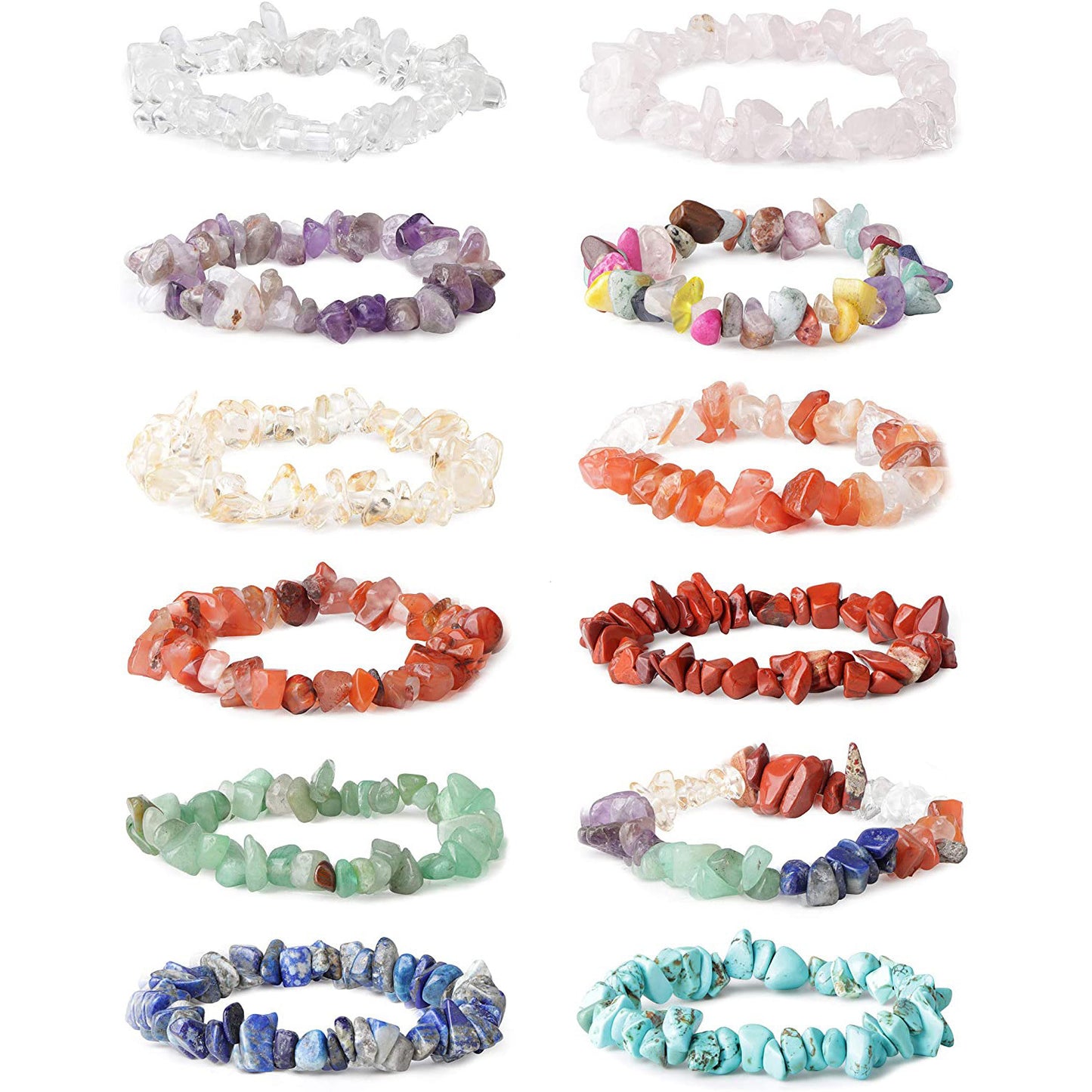 Women's Ornament Colorful Natural Crystal Gravel Irregular Bracelets