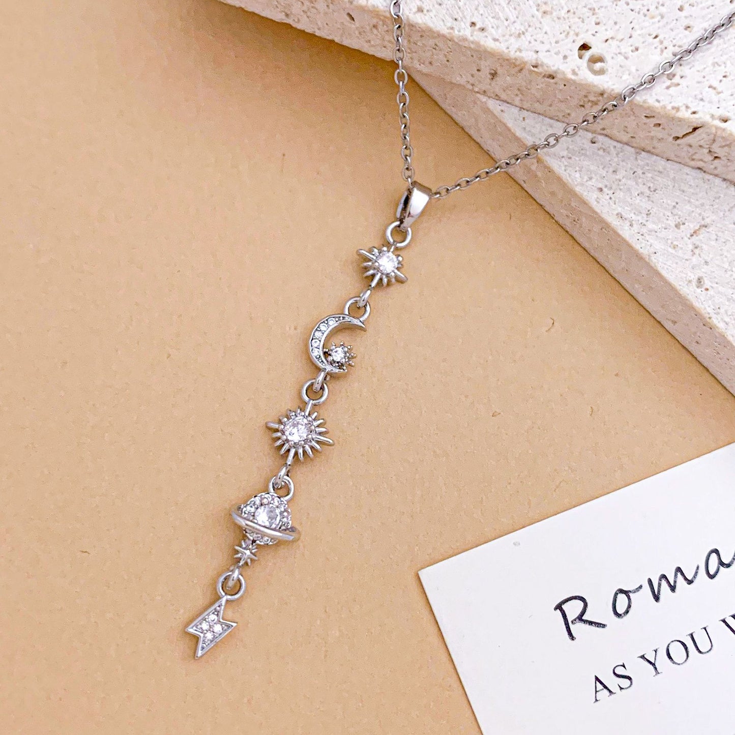 Combination Design Titanium Steel Niche Temperament Korean Style Clavicle Necklaces