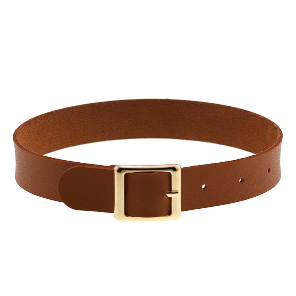 Rock Leather Female Neck Band Personality Collar