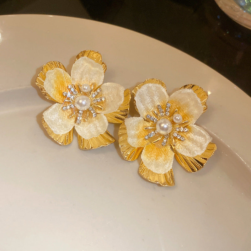 Women's Green Leaf Lily Yellow Series Tassel Light Luxury High-grade Sweet Rings