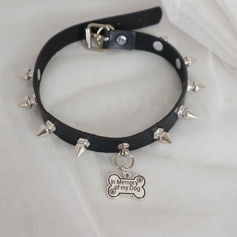 Size Leather Dark Punk Rock Niche Asian Culture Collar