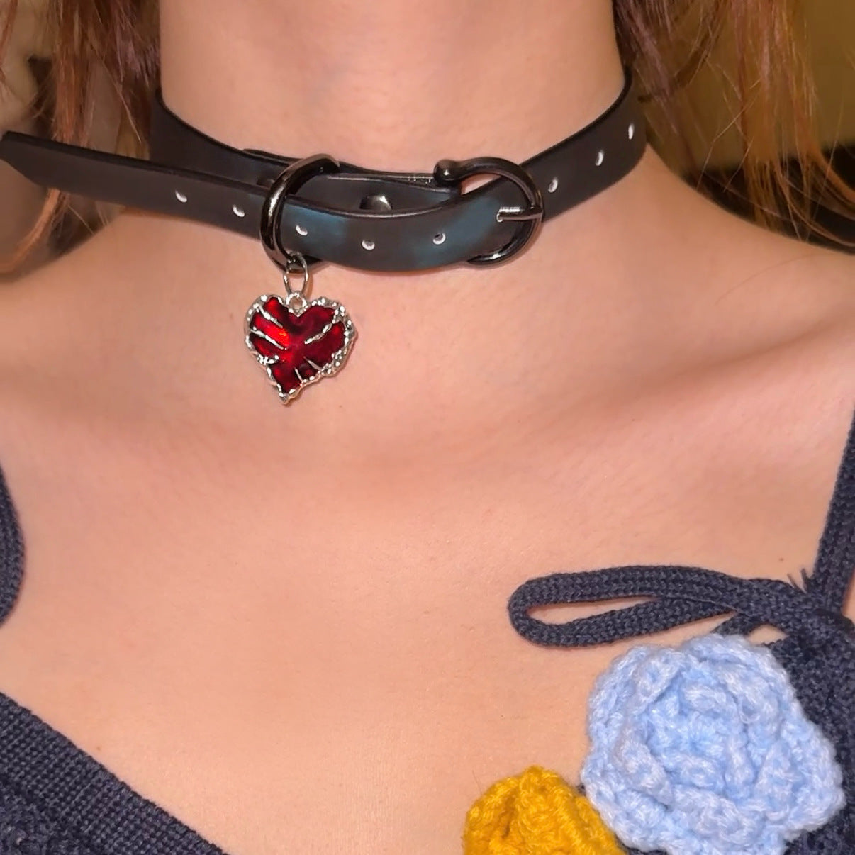 Women's Warm Color Changing Leather Hot Senior Clavicle Collar