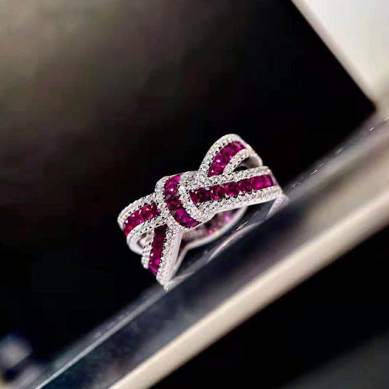 Pretty Korean Bow Ribbon Irregular Strip Rings