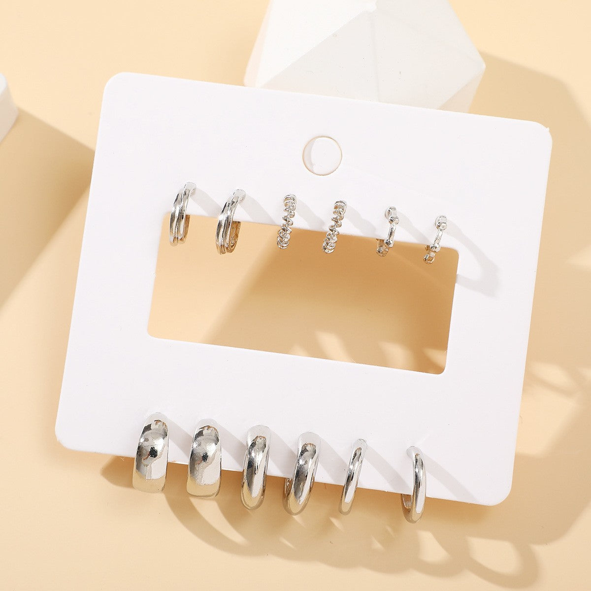 Women's Geometric Type Alloy Pearl Suit Pairs Fashionable Rings