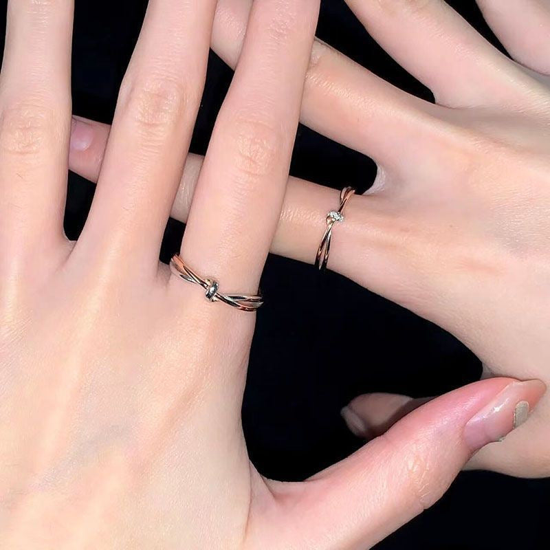 Couple Fashion Niche Design Senior Light Luxury Rings