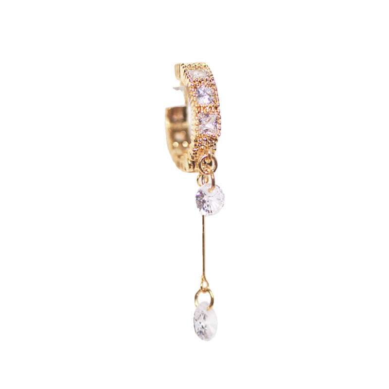 Diamond Geometric Ear Clip With Suit Sweet Earrings