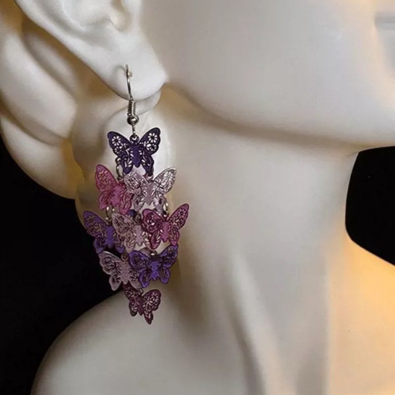 Women's Tassel Ear Hook Unique Square Round Face Beautiful Minority Design Earrings
