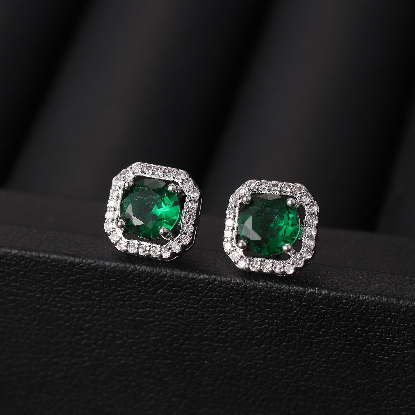 Women's Live Affordable Luxury Fashion Zircon Square Bag Rings