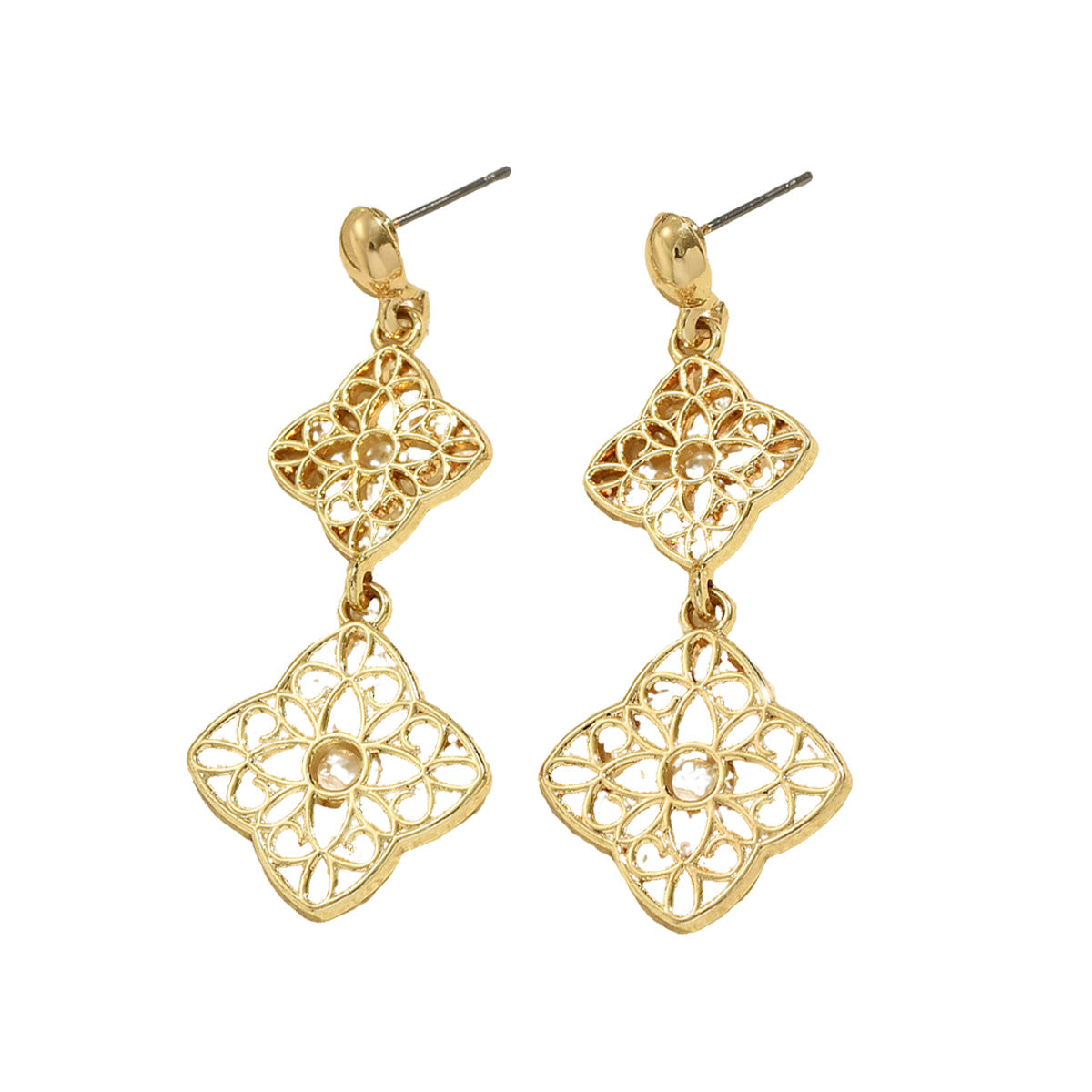 Women's Palace Style Minority Fashion Hollow Geometry Earrings