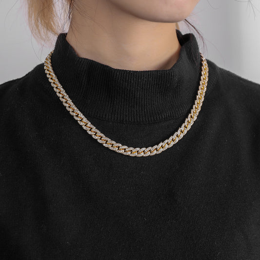 Women's & Men's Alloy Chain Couple Hip Hop Cuban Necklaces