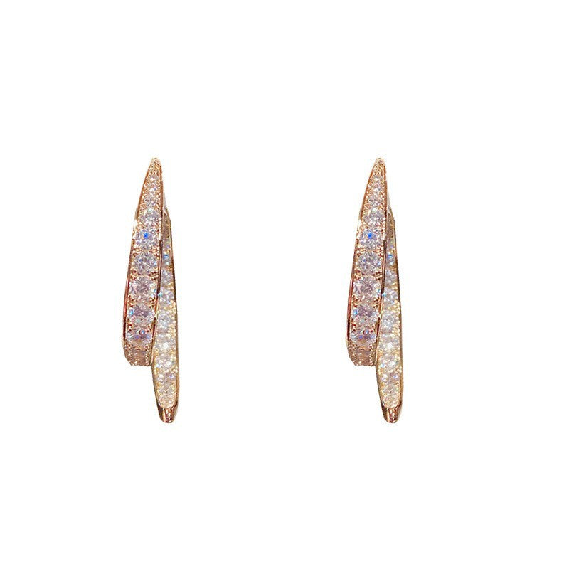 Exquisite Fashion High Texture Copper Micro Earrings