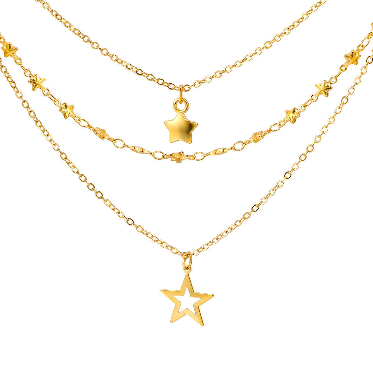 Women's Style Hollow Pentagram Twin For Personality Affordable Necklaces