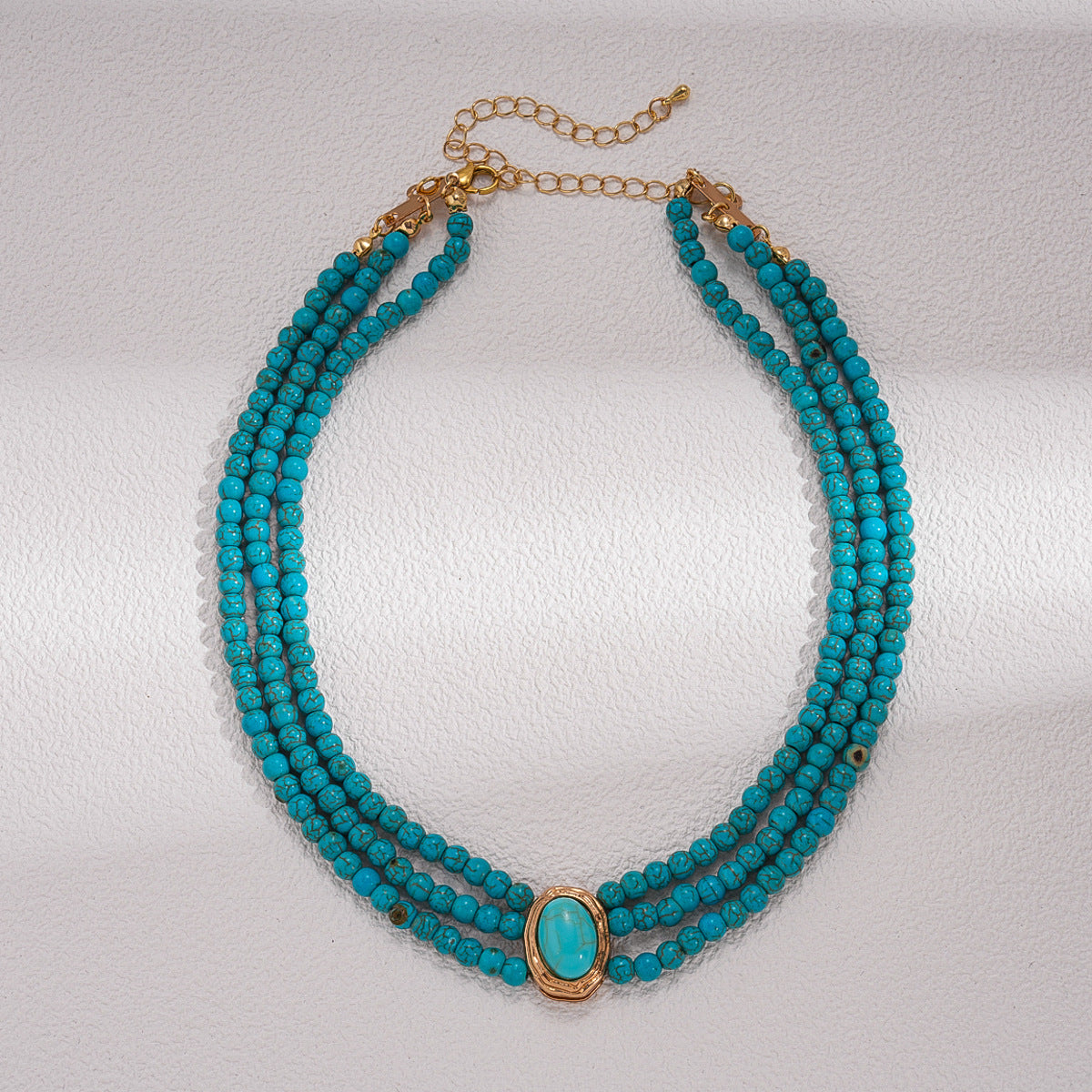 Square Stitching Palace Style Exquisite Clavicle Chain Middle Necklaces