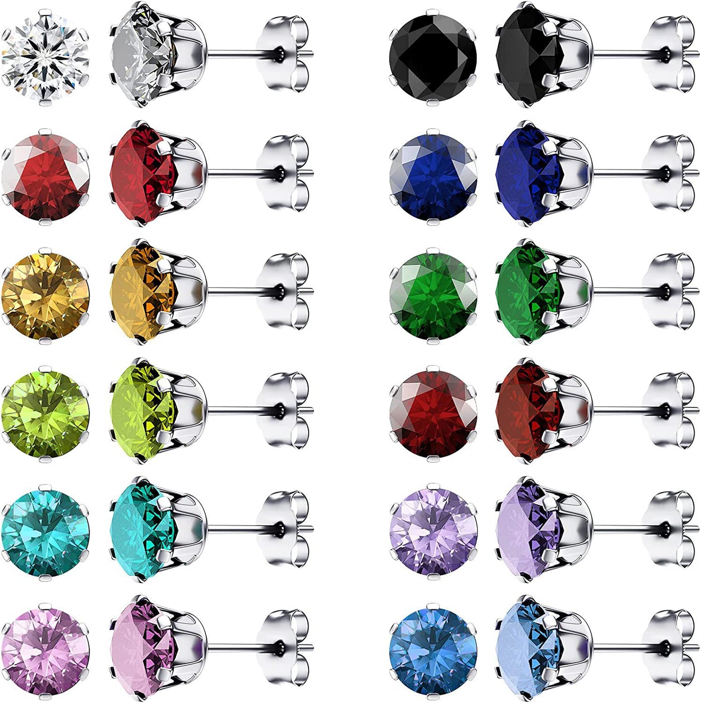 Zircon Titanium Steel Summer Stall Stainless Stud Earrings
