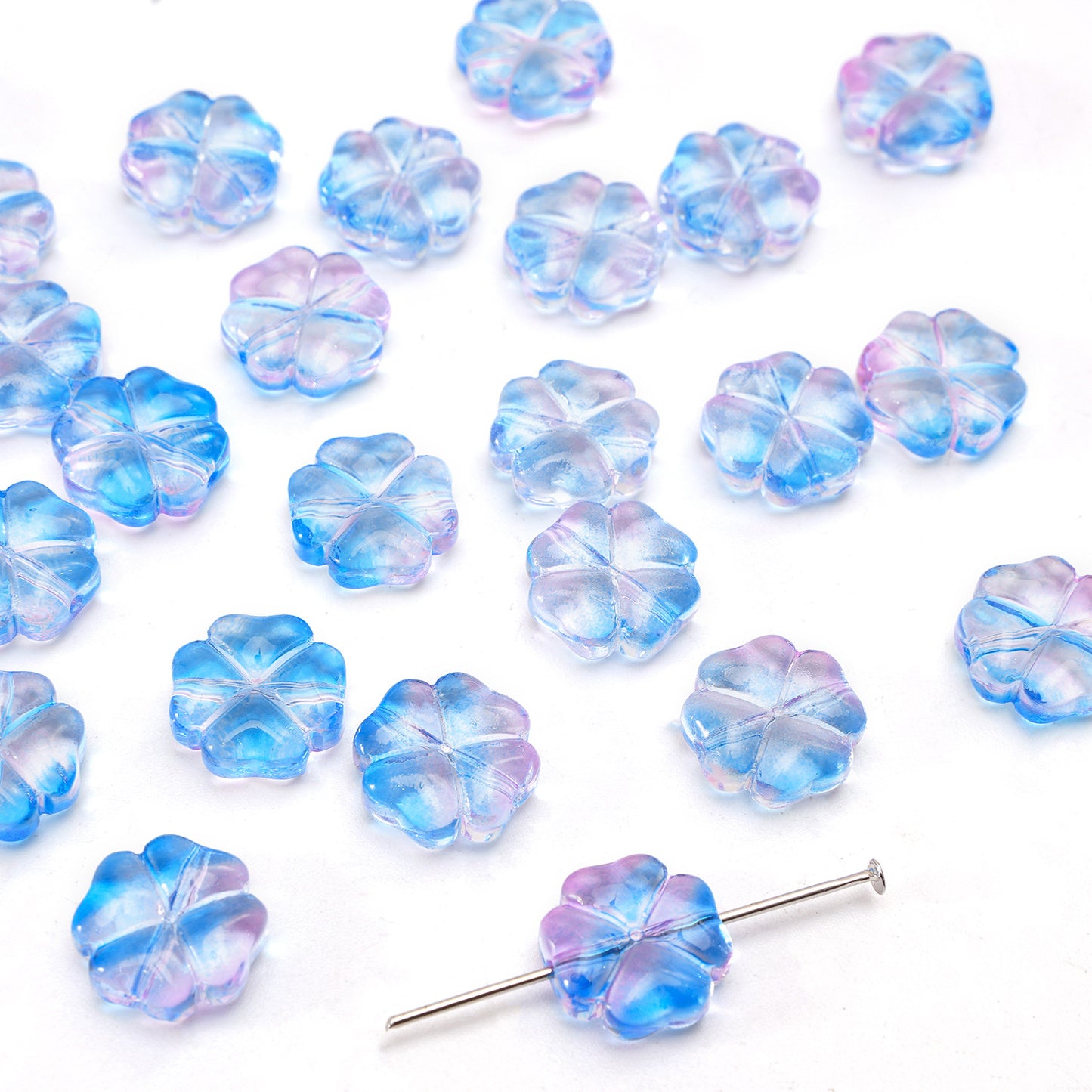 Beautiful Clover Flat Beads Scattered Handmade Jewelry Accessories